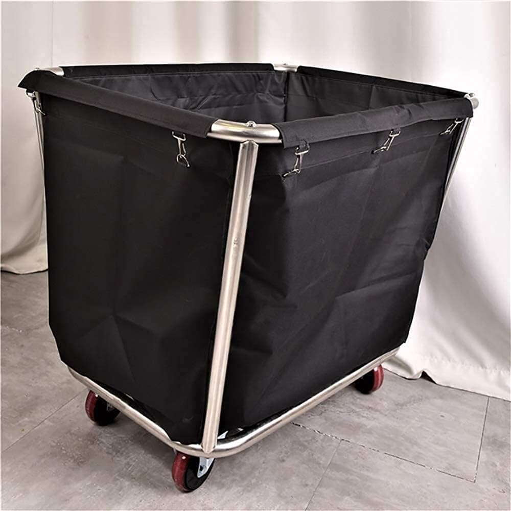 Rolling Laundry Hamper Cart – Stainless Steel Storage Organizer