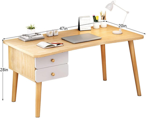 Compact Computer Workstation with Storage Drawers – Space-Saving Desk