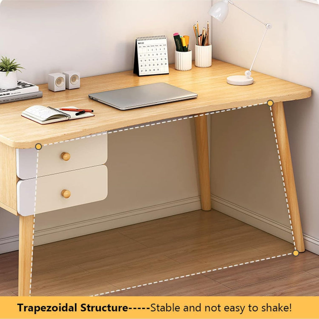 Compact Computer Workstation with Storage Drawers – Space-Saving Desk