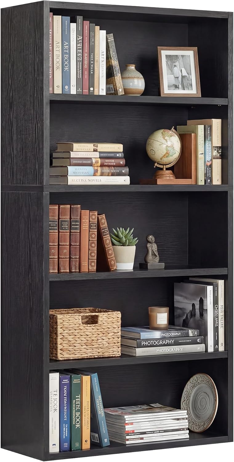 Adjustable Standing Bookshelf – Anti-Tip Storage Rack